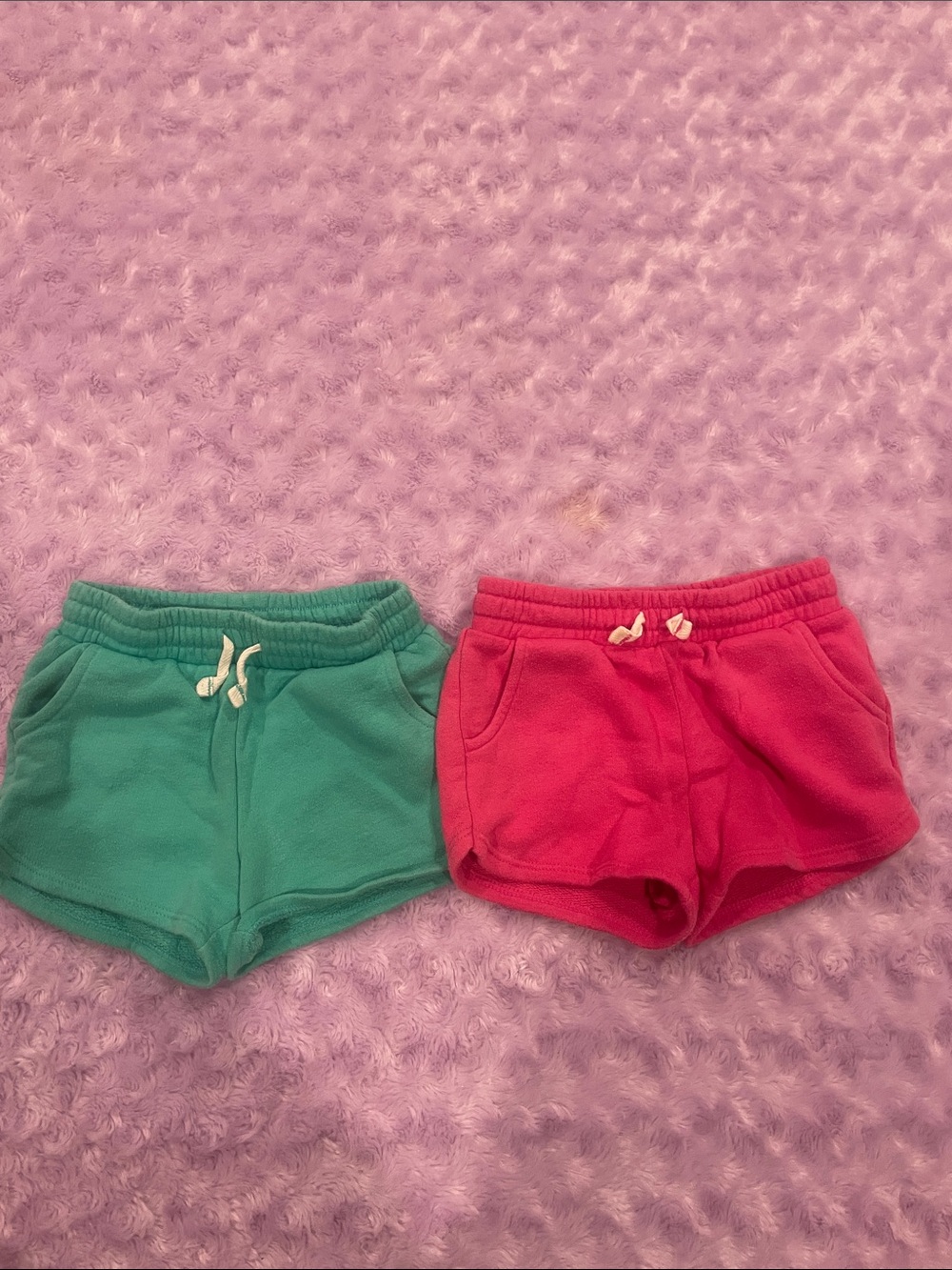 jumping beans Pink and Teal Cotton Pull-On Shorts - 2 Pack
